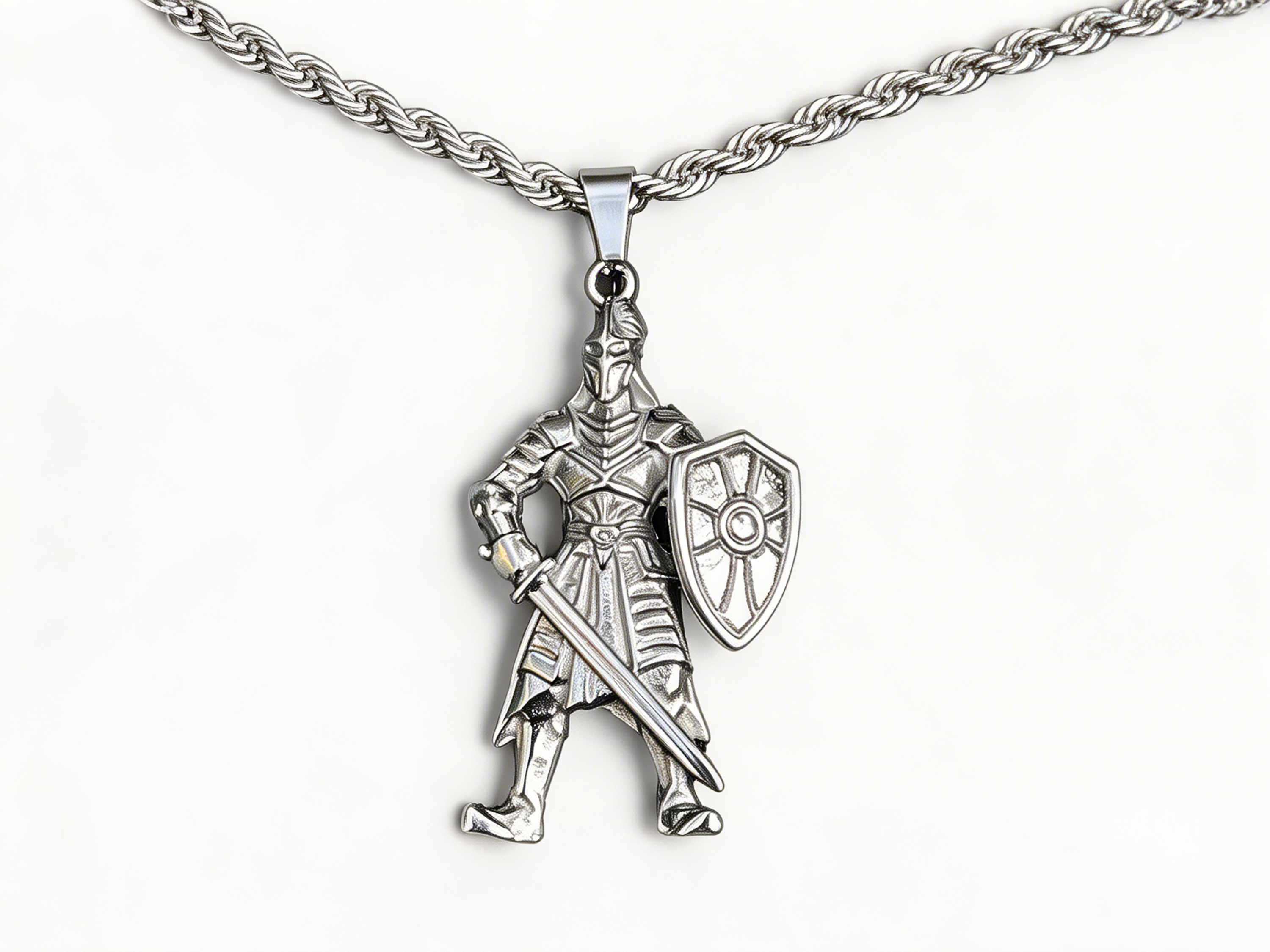 Armor Of God necklace and keychain set (Sliver Grey)