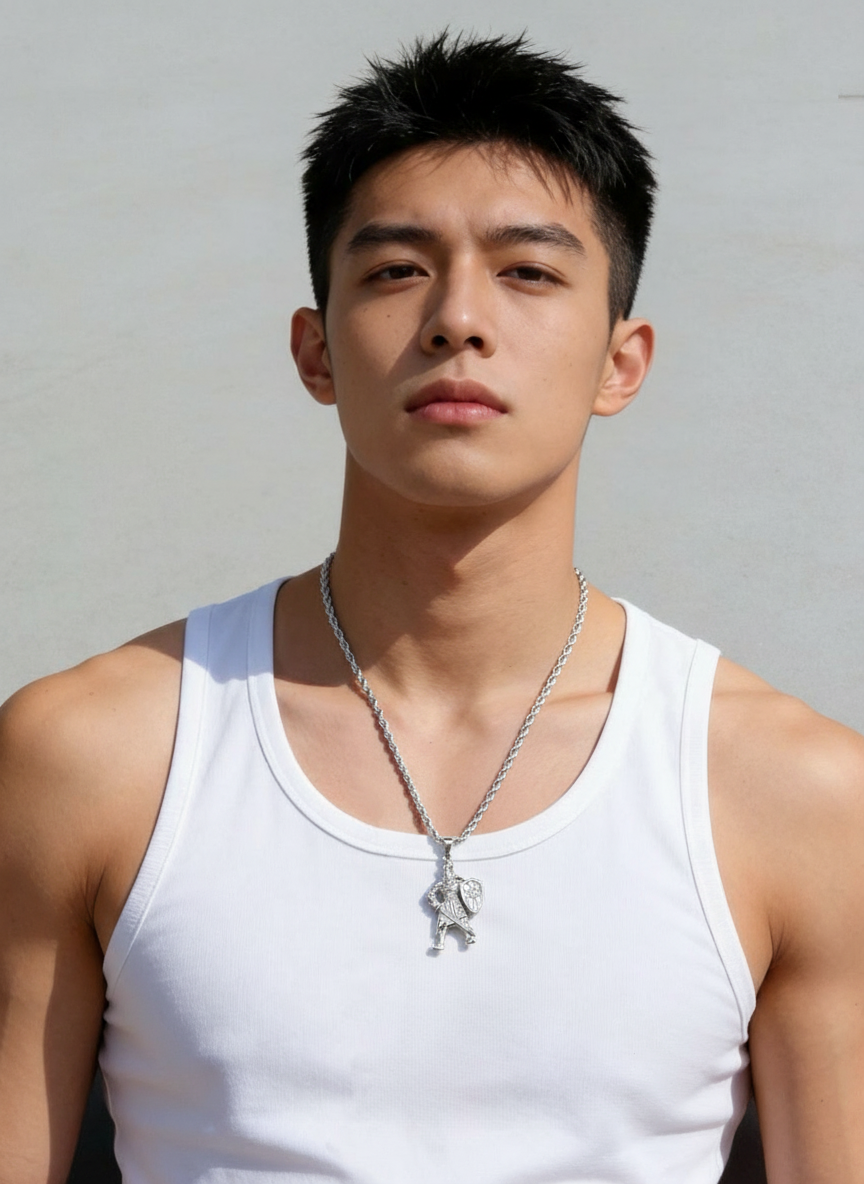 Armor Of God necklace and keychain set (Sliver Grey)