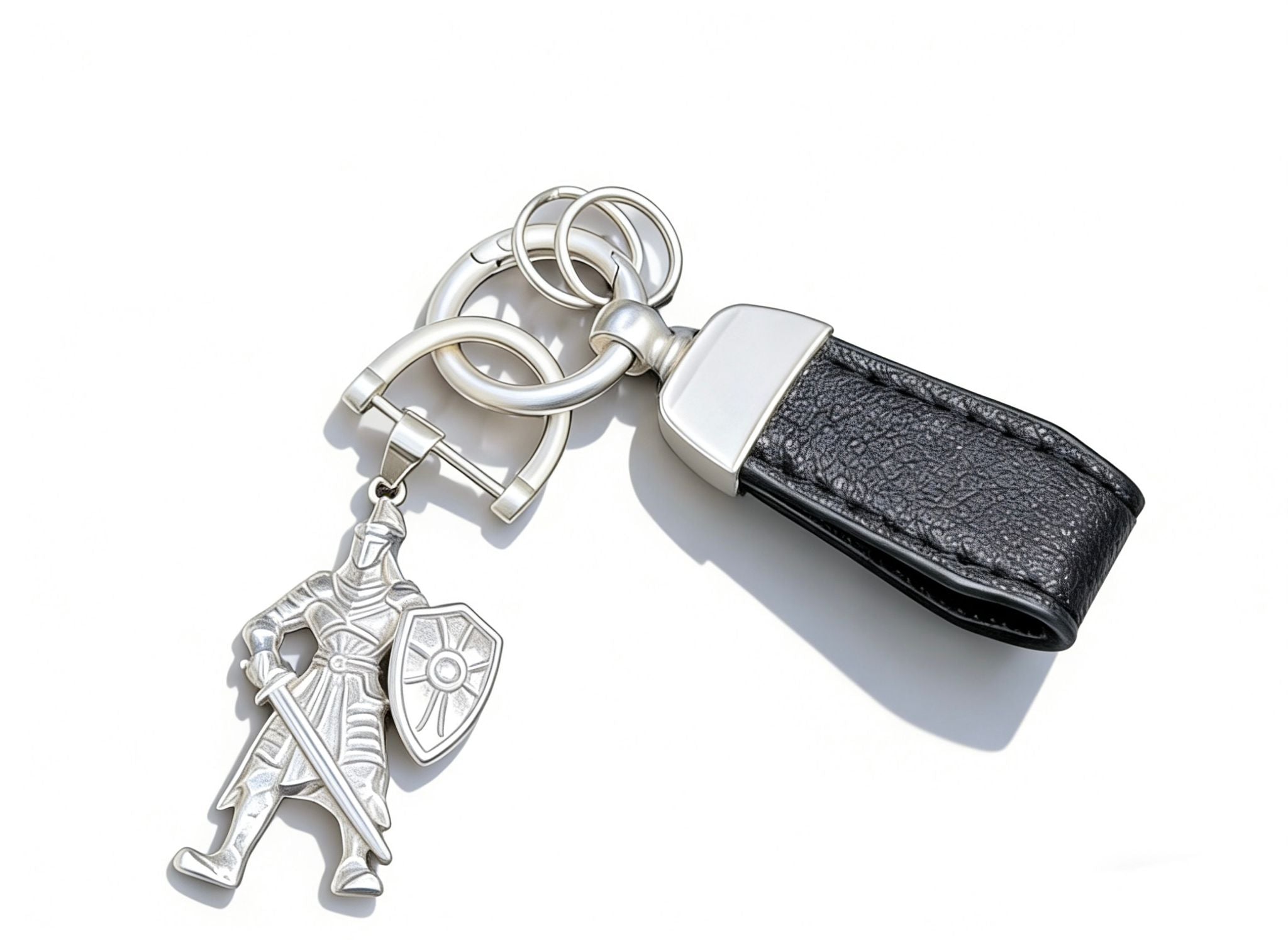 Armor Of God necklace and keychain set (Silver White)